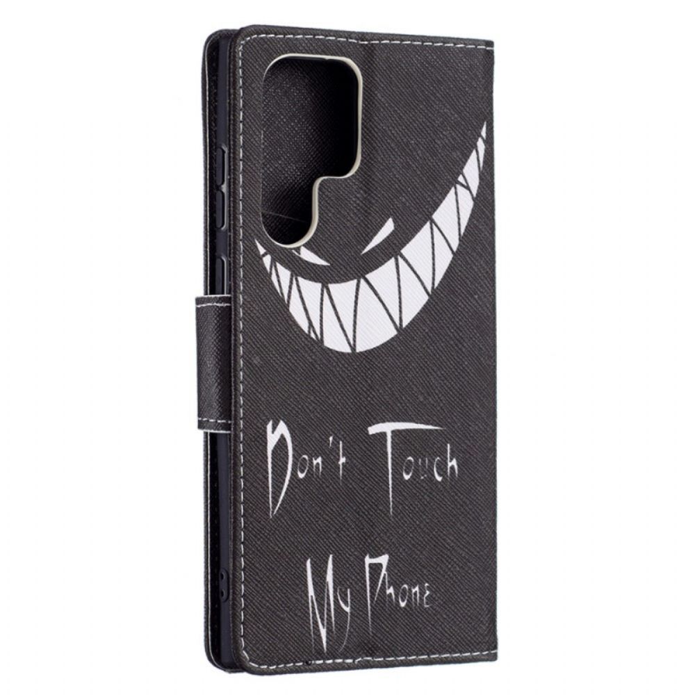 Folio-hoesje voor Samsung Galaxy S22 Ultra 5G Duivelstelefoon