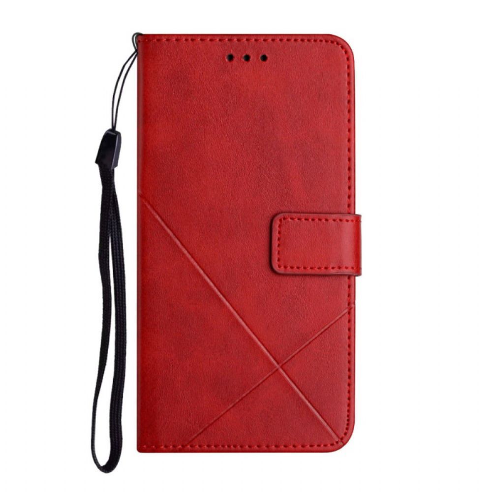 Folio-hoesje voor Samsung Galaxy S22 Ultra 5G Geo X Design Lederen Stijl