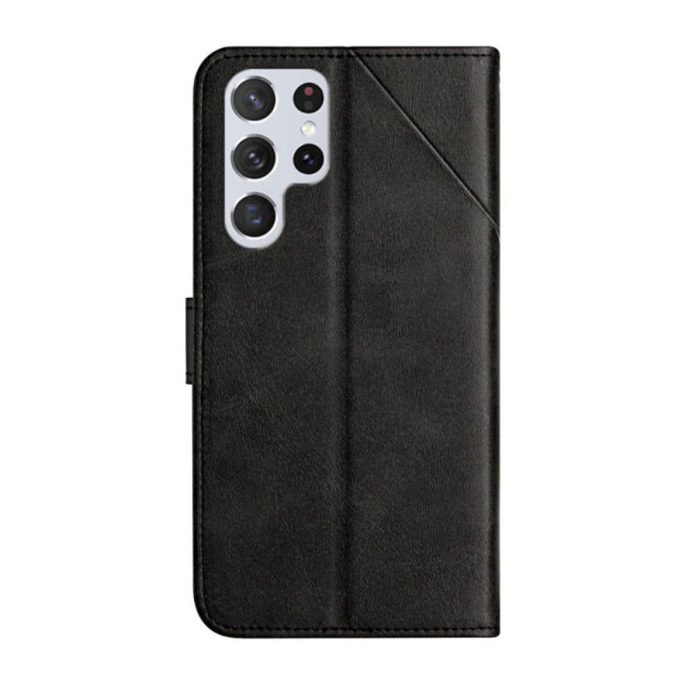 Folio-hoesje voor Samsung Galaxy S22 Ultra 5G Geo X Design Lederen Stijl