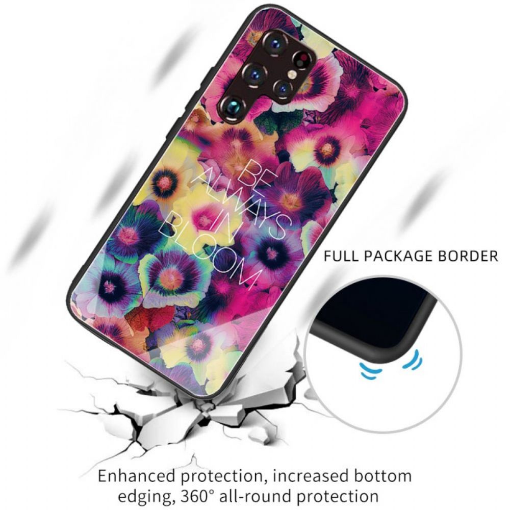 Hoesje voor Samsung Galaxy S22 Ultra 5G Be Always In Bloom Gehard Glas