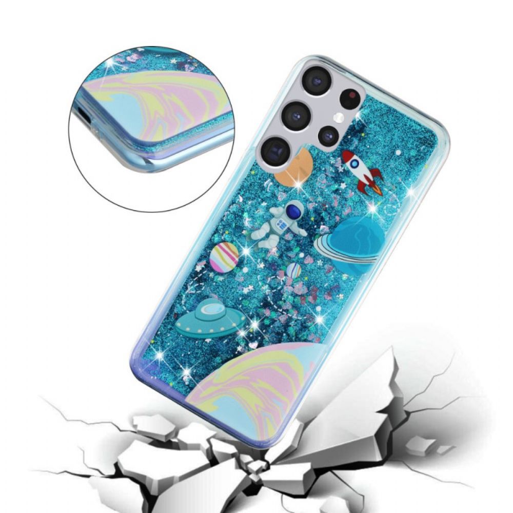 Hoesje voor Samsung Galaxy S22 Ultra 5G Glitterruimte