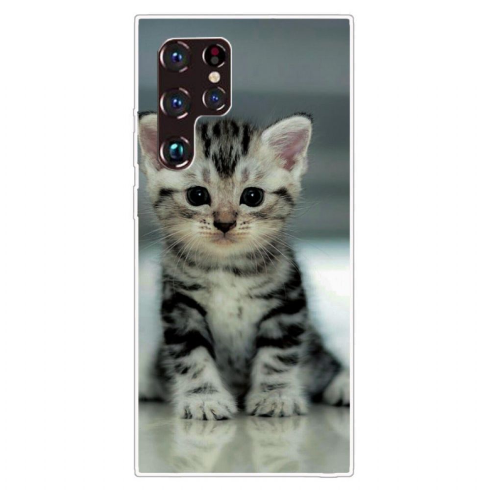 Hoesje voor Samsung Galaxy S22 Ultra 5G Kitten Kitten