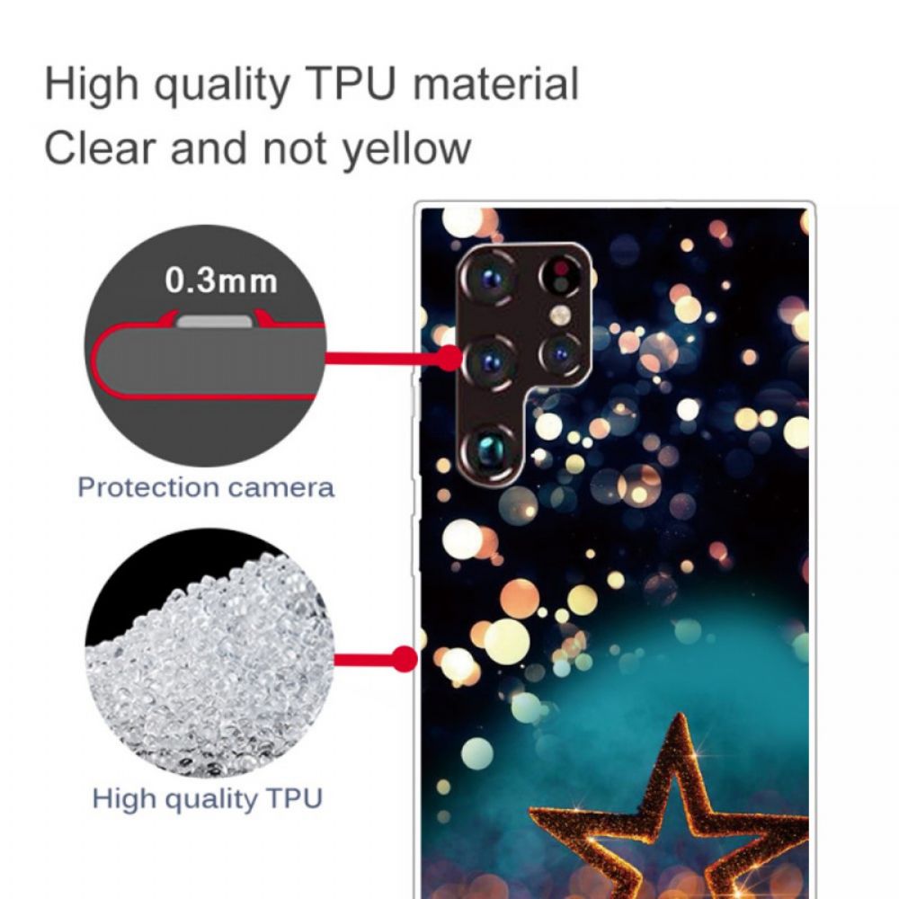 Hoesje voor Samsung Galaxy S22 Ultra 5G Ster Flex