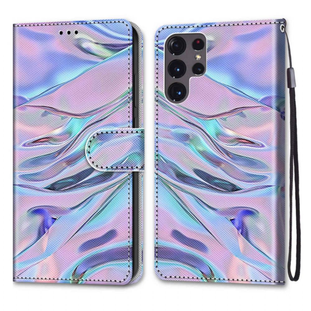 Leren Hoesje voor Samsung Galaxy S22 Ultra 5G Als Verf