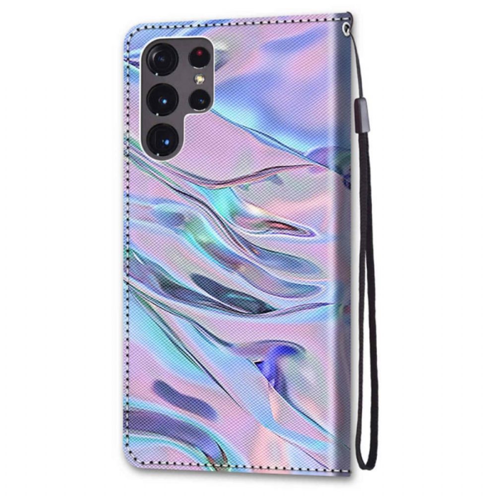 Leren Hoesje voor Samsung Galaxy S22 Ultra 5G Als Verf