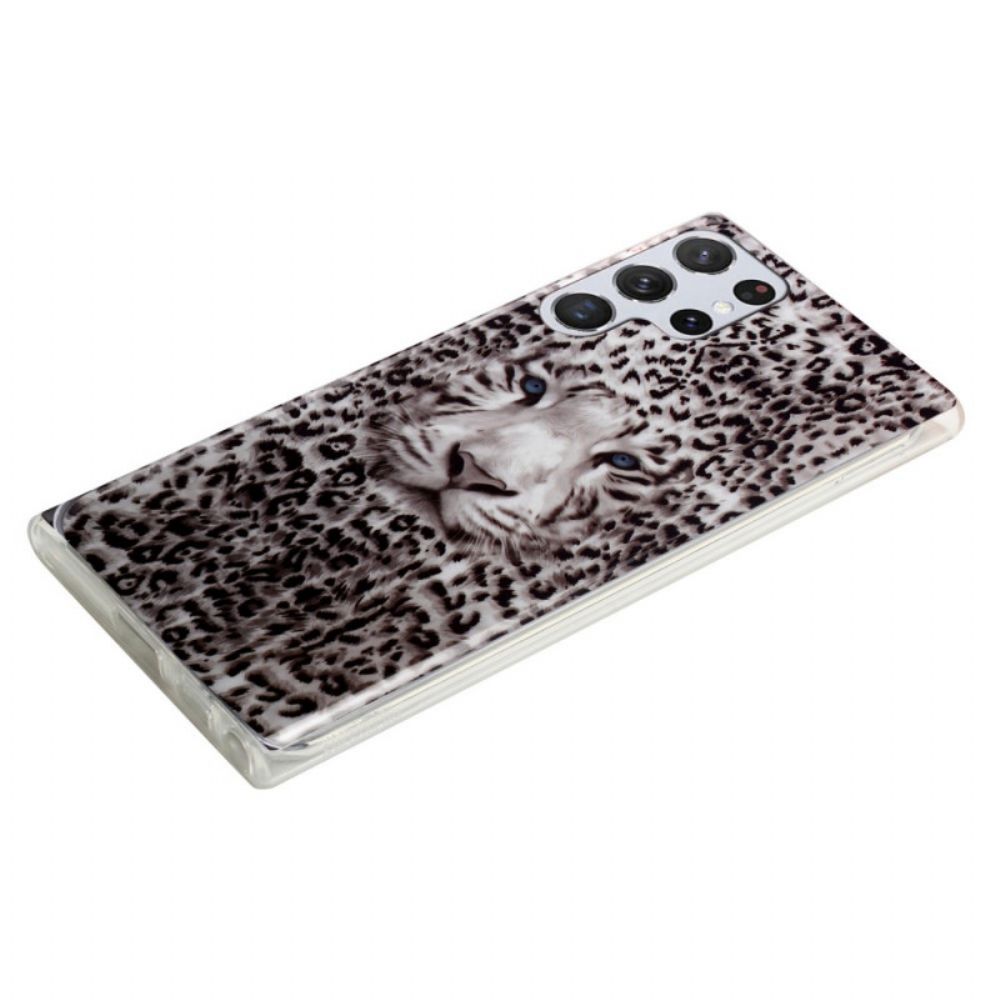 Telefoonhoesje voor Samsung Galaxy S22 Ultra 5G Fluorescerende Luipaard