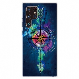 Telefoonhoesje voor Samsung Galaxy S22 Ultra 5G Kompasroos