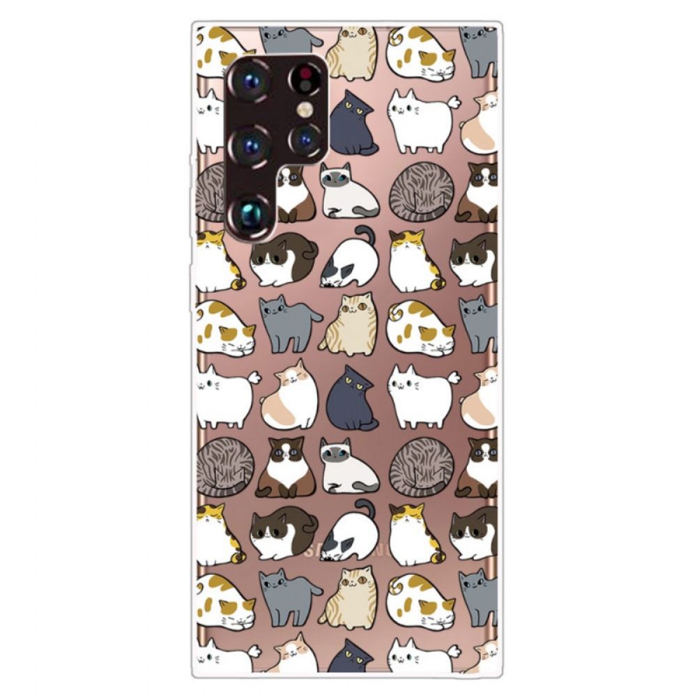 Telefoonhoesje voor Samsung Galaxy S22 Ultra 5G Top Katten