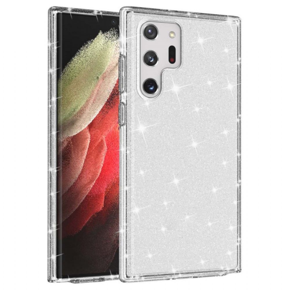 Telefoonhoesje voor Samsung Galaxy S22 Ultra 5G Transparante Pailletten