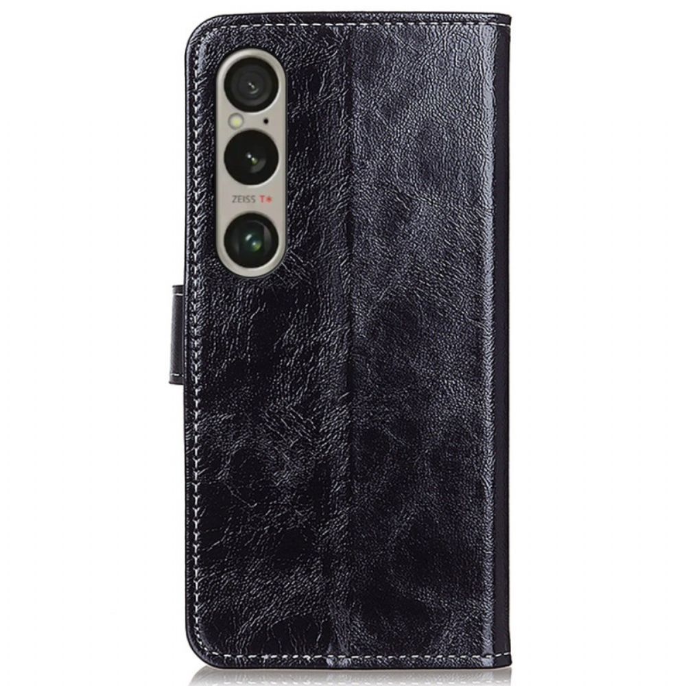 Folio-hoesje Sony Xperia 1 Vi Telefoonhoesje Glanzend Kunstleer