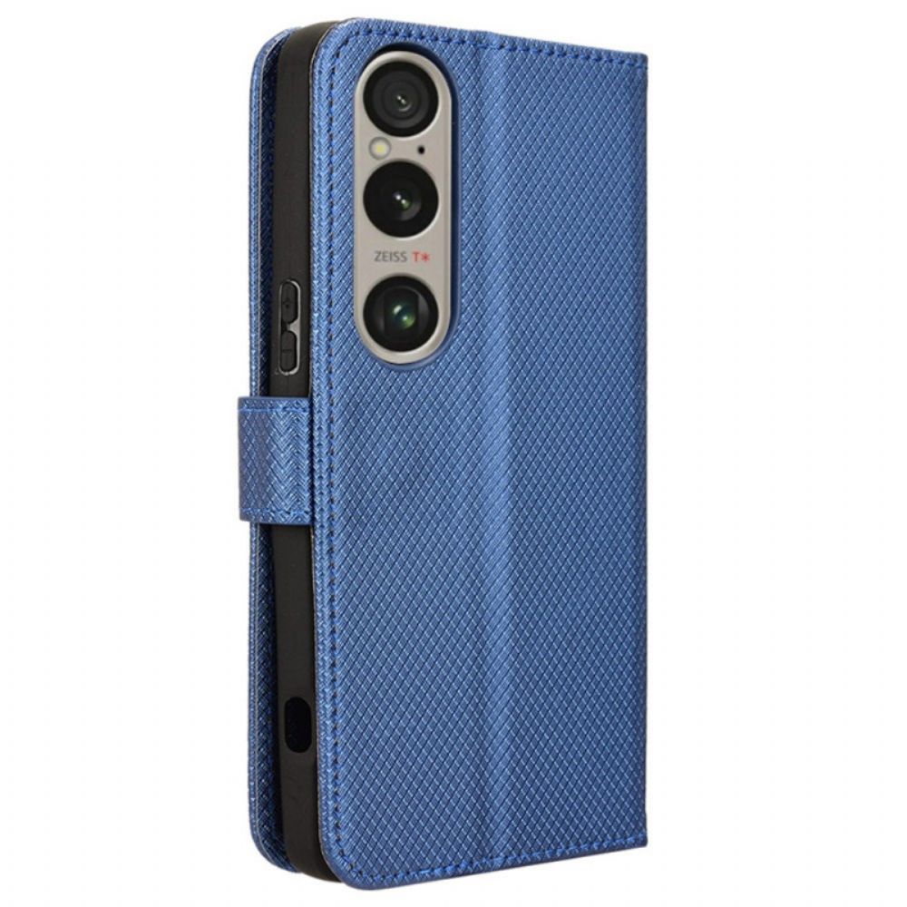 Folio-hoesje Sony Xperia 1 Vi Telefoonhoesje Strappunten