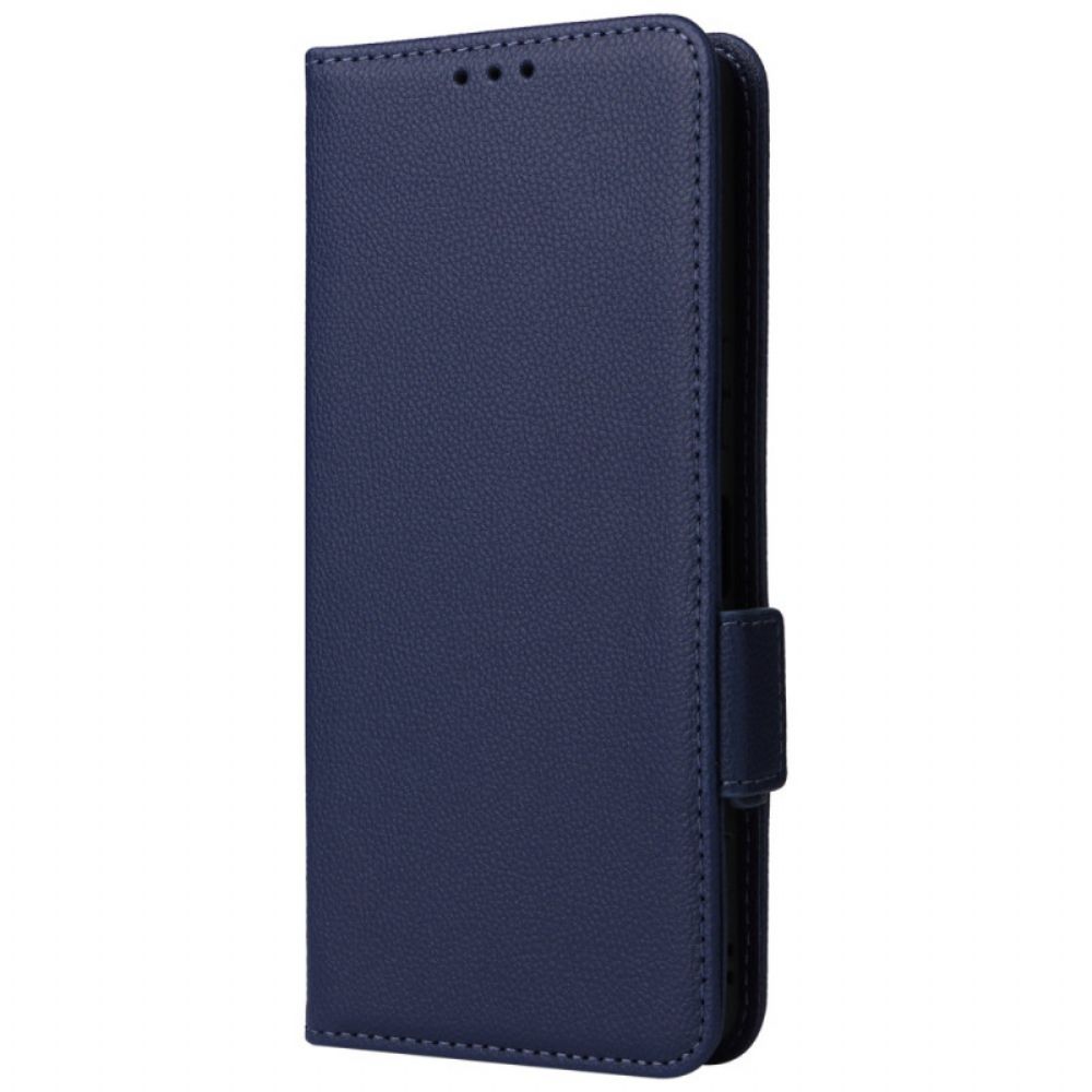 Leren Hoesje Sony Xperia 1 Vi Litchi Kunstleer Met Riem