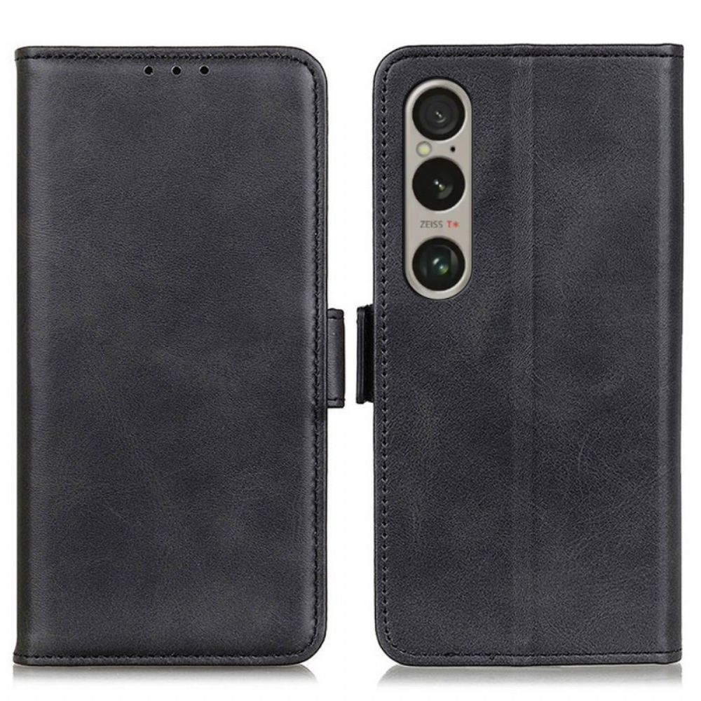 Leren Hoesje Voor Sony Xperia 1 Vi Dubbele Sluiting