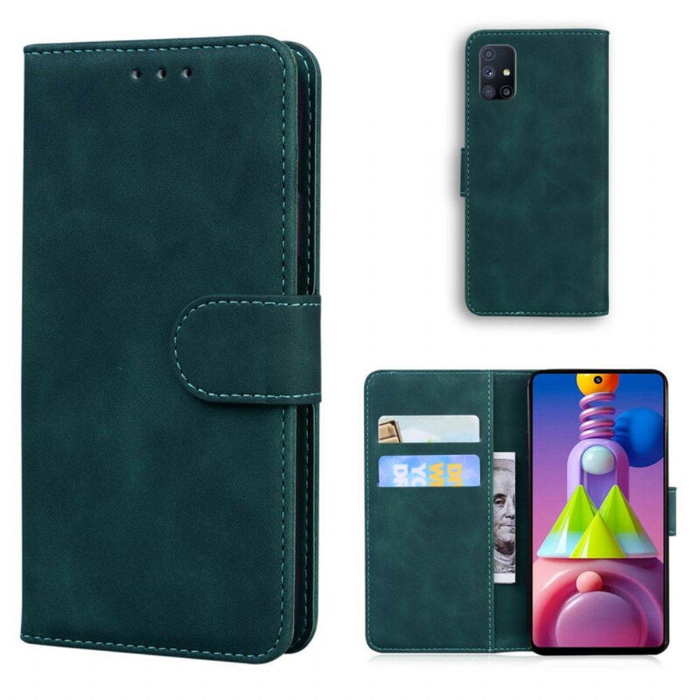 Folio-hoesje voor Samsung Galaxy M51 Zwart Leereffect
