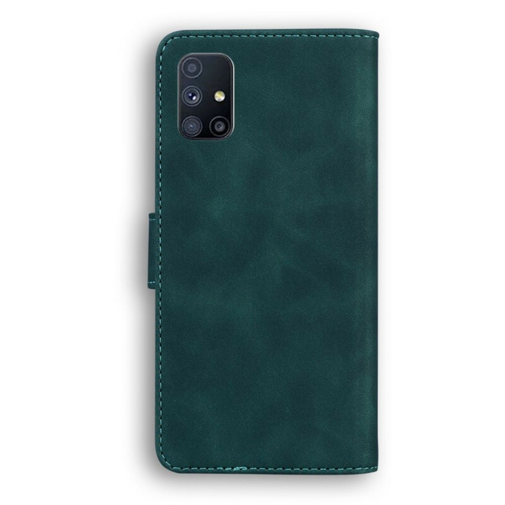 Folio-hoesje voor Samsung Galaxy M51 Zwart Leereffect