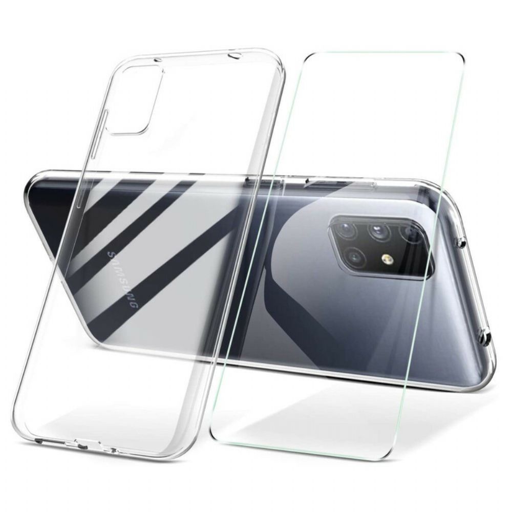 Hoesje voor Samsung Galaxy M51 Gehard Glazen Scherm