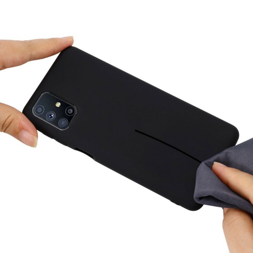 Hoesje voor Samsung Galaxy M51 Vloeibare Siliconen Met Koord