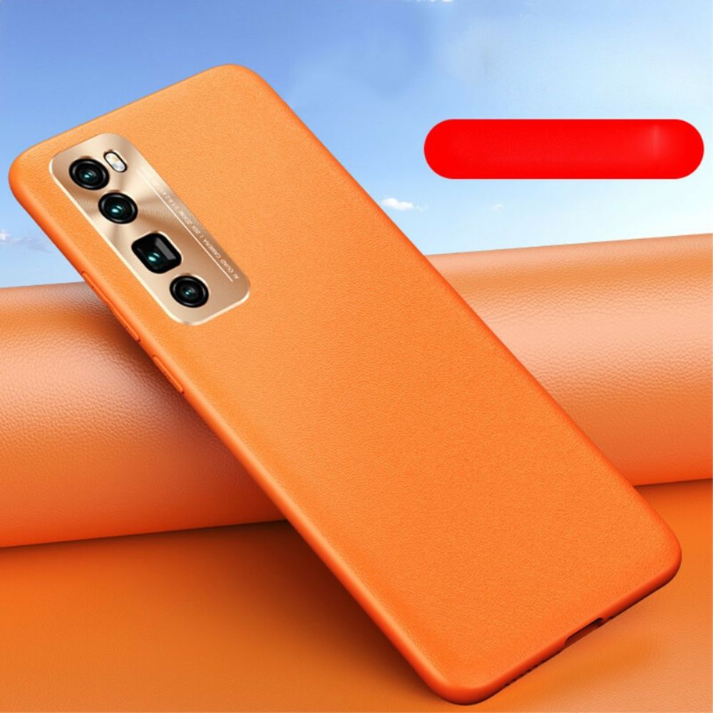 Hoesje voor Huawei P40 Lite 5G Stijl Leer Kleur
