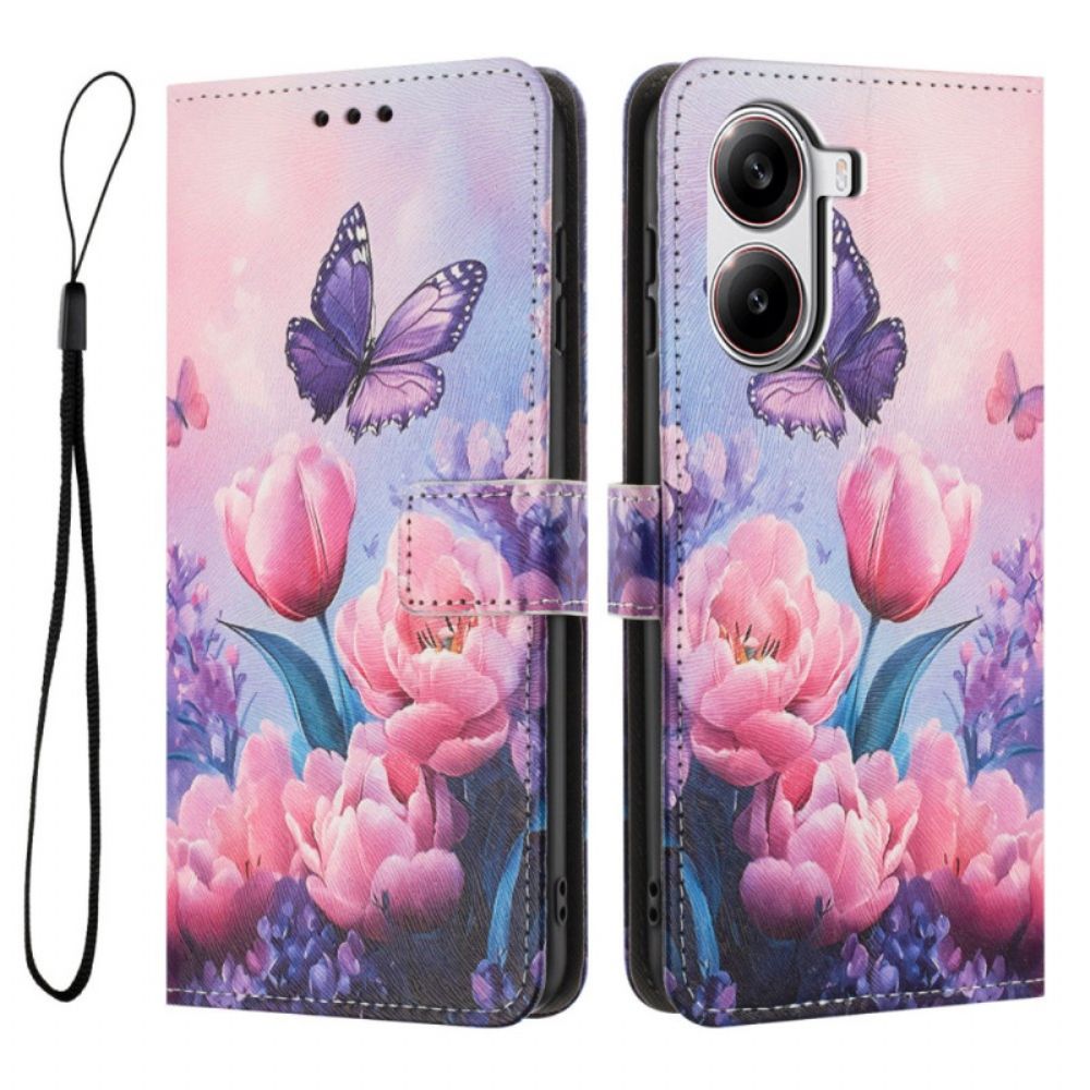 Bescherming Hoesje Poco X7 Pro 5g Bloemenverf