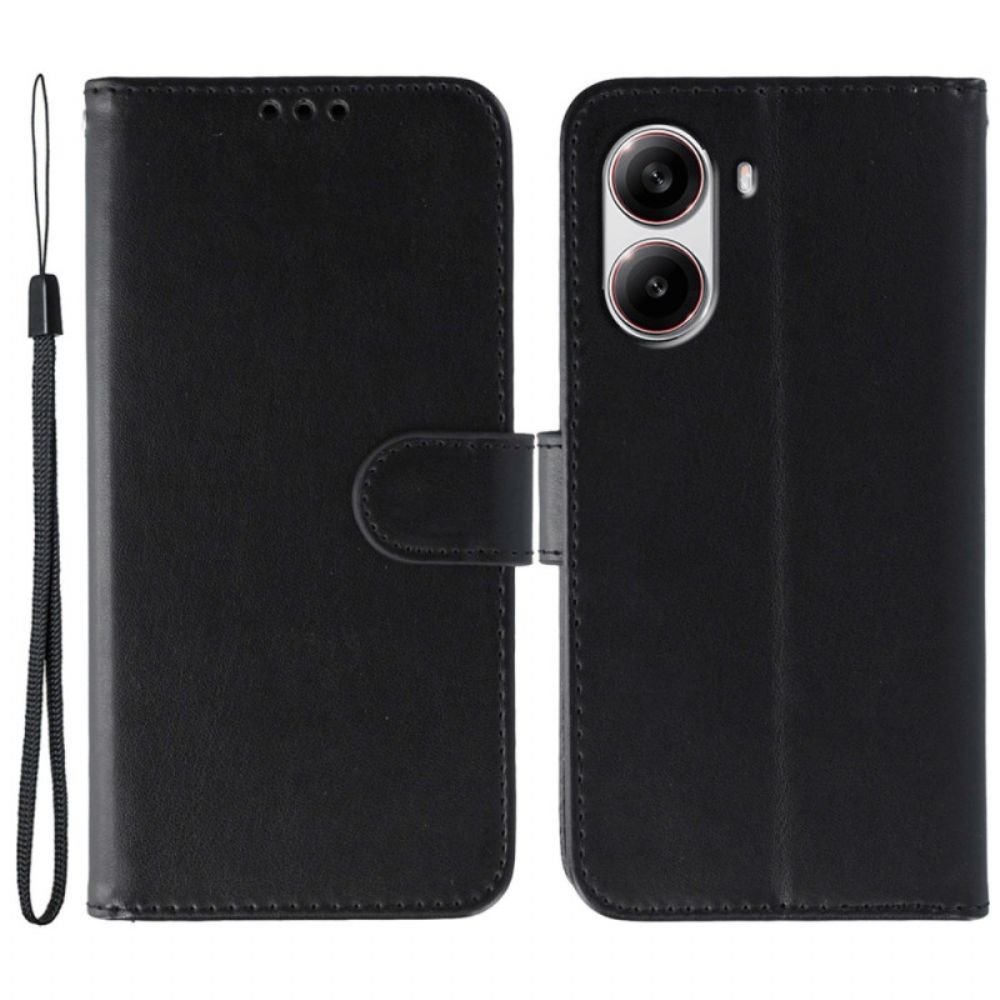 Flip Case Leren Poco X7 Pro 5g Leerlook Met Bandje