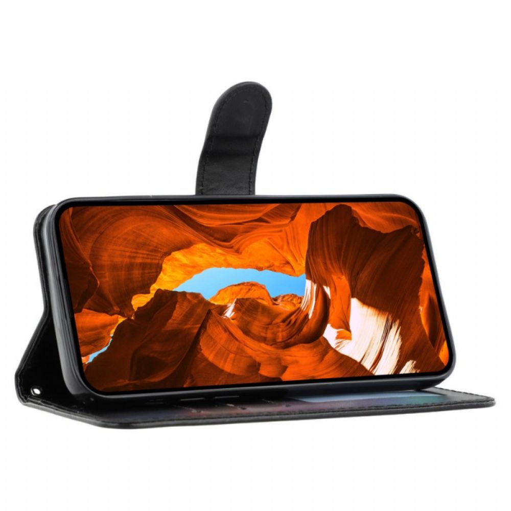 Flip Case Leren Poco X7 Pro 5g Leerlook Met Bandje