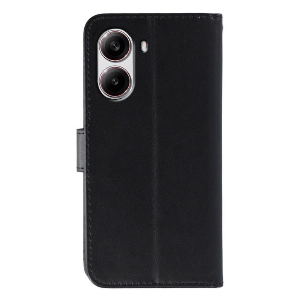 Flip Case Leren Poco X7 Pro 5g Leerlook Met Bandje