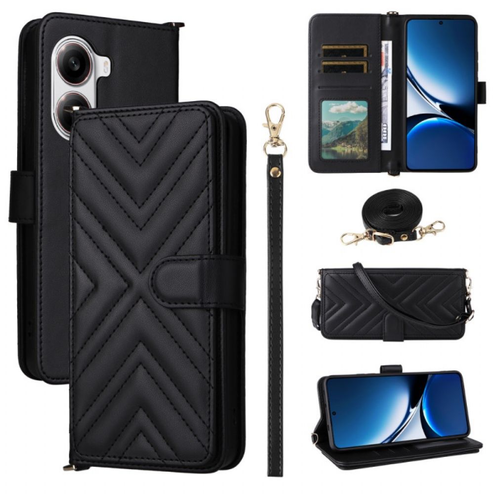 Flip Case Leren Poco X7 Pro 5g Multifunctioneel Gewatteerd