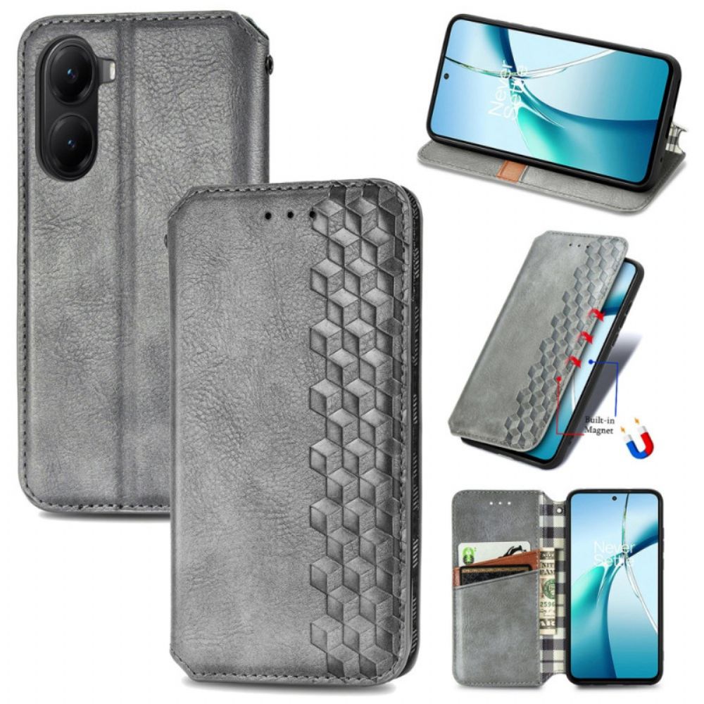 Folio-hoesje Poco X7 Pro 5g Diamant Suède-effect Bescherming Hoesje