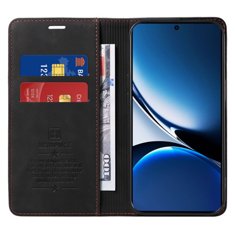 Folio-hoesje Poco X7 Pro 5g Telefoonhoesje Betopnice Suède-effect