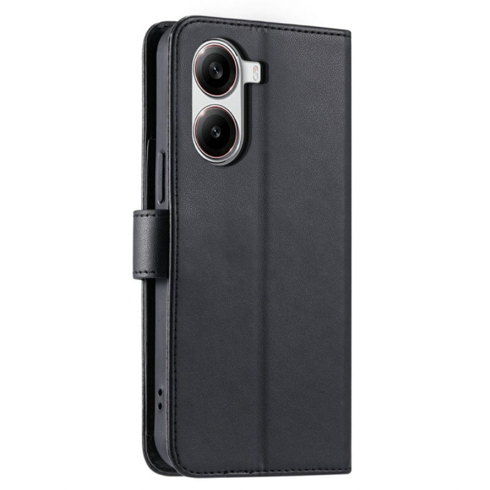 Folio-hoesje Poco X7 Pro 5g Telefoonhoesje Gewatteerd Ontwerp Met Koord En Schouderband