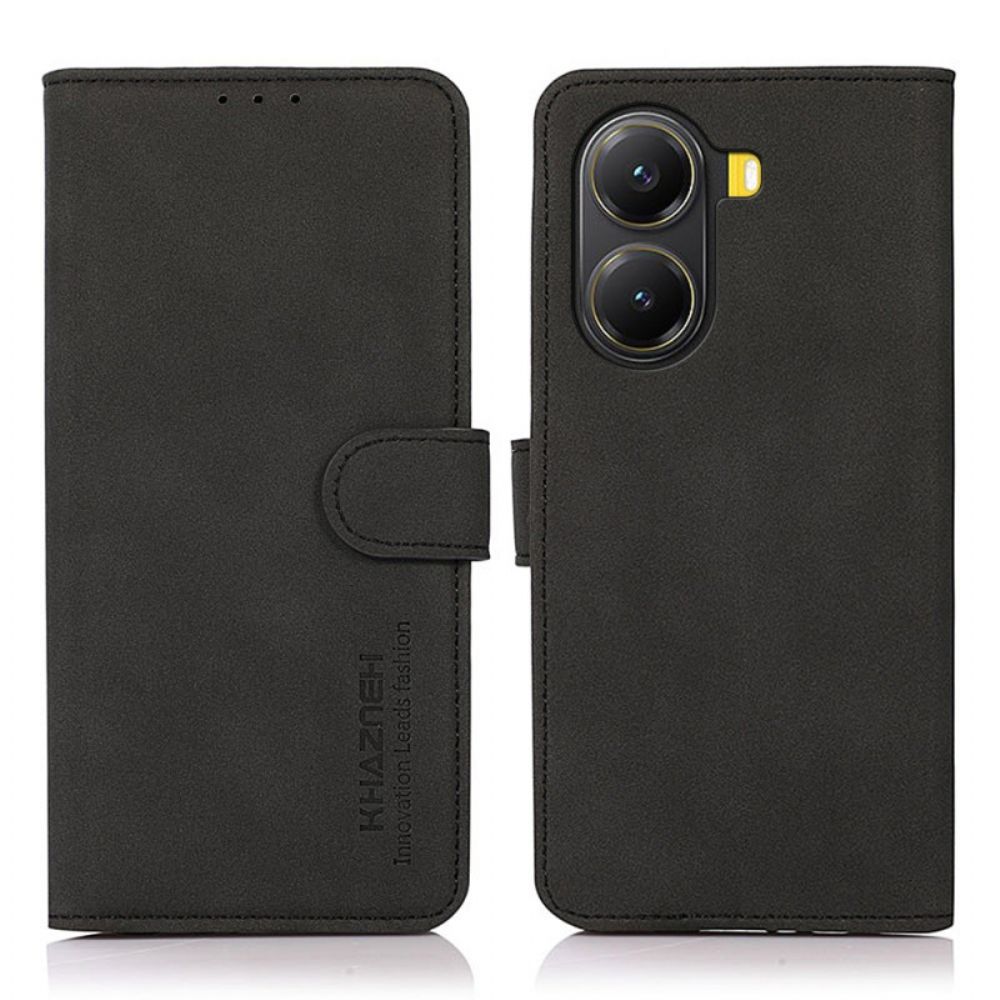 Folio-hoesje Poco X7 Pro 5g Telefoonhoesje Khazneh Suède-effect