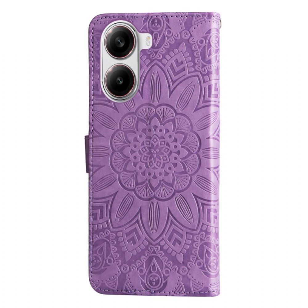 Folio-hoesje Poco X7 Pro 5g Telefoonhoesje Mandala-sleutelkoord