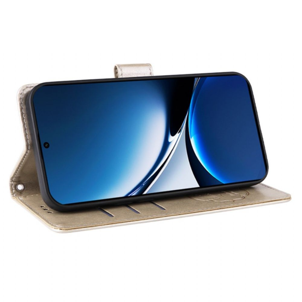 Folio-hoesje Poco X7 Pro 5g Telefoonhoesje Sleutelkoord Met Bloemen