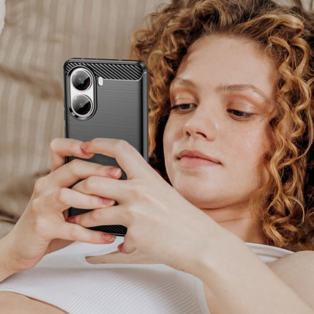 Hoesje Poco X7 Pro 5g Geborsteld Koolstofvezel Bescherming Hoesje