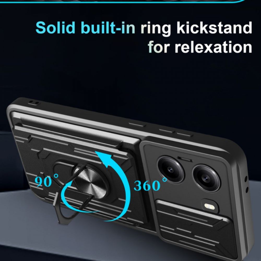 Hoesje Poco X7 Pro 5g Schuifbare Camerabescherming En Standaard