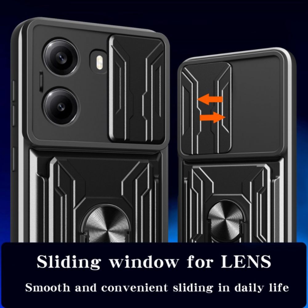 Hoesje Poco X7 Pro 5g Schuifbare Camerabescherming En Standaard