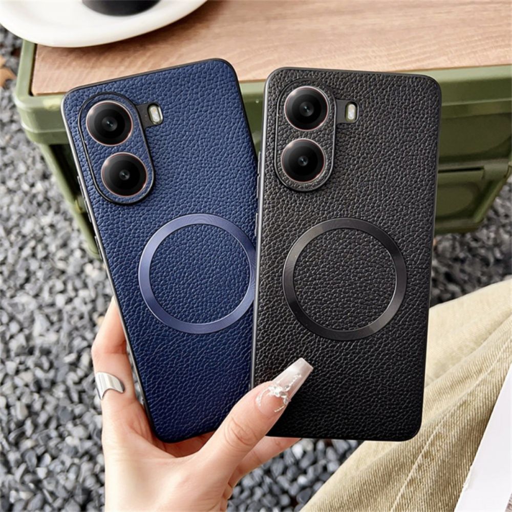 Hoesje Voor Poco X7 Pro 5g Magsafe-compatibel Leerstructuur