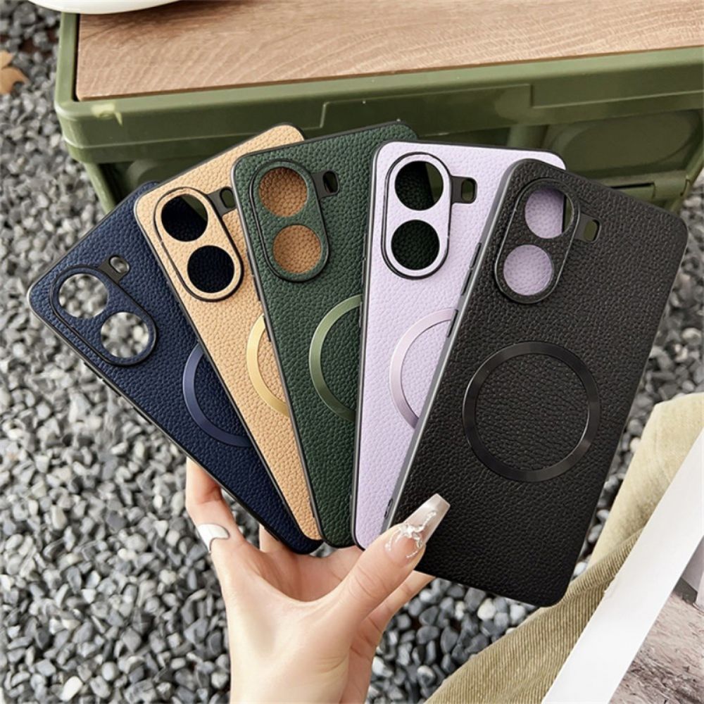 Hoesje Voor Poco X7 Pro 5g Magsafe-compatibel Leerstructuur