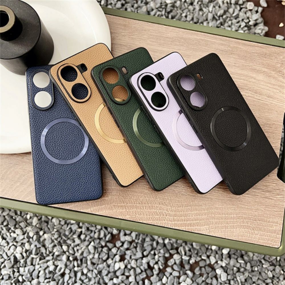 Hoesje Voor Poco X7 Pro 5g Magsafe-compatibel Leerstructuur