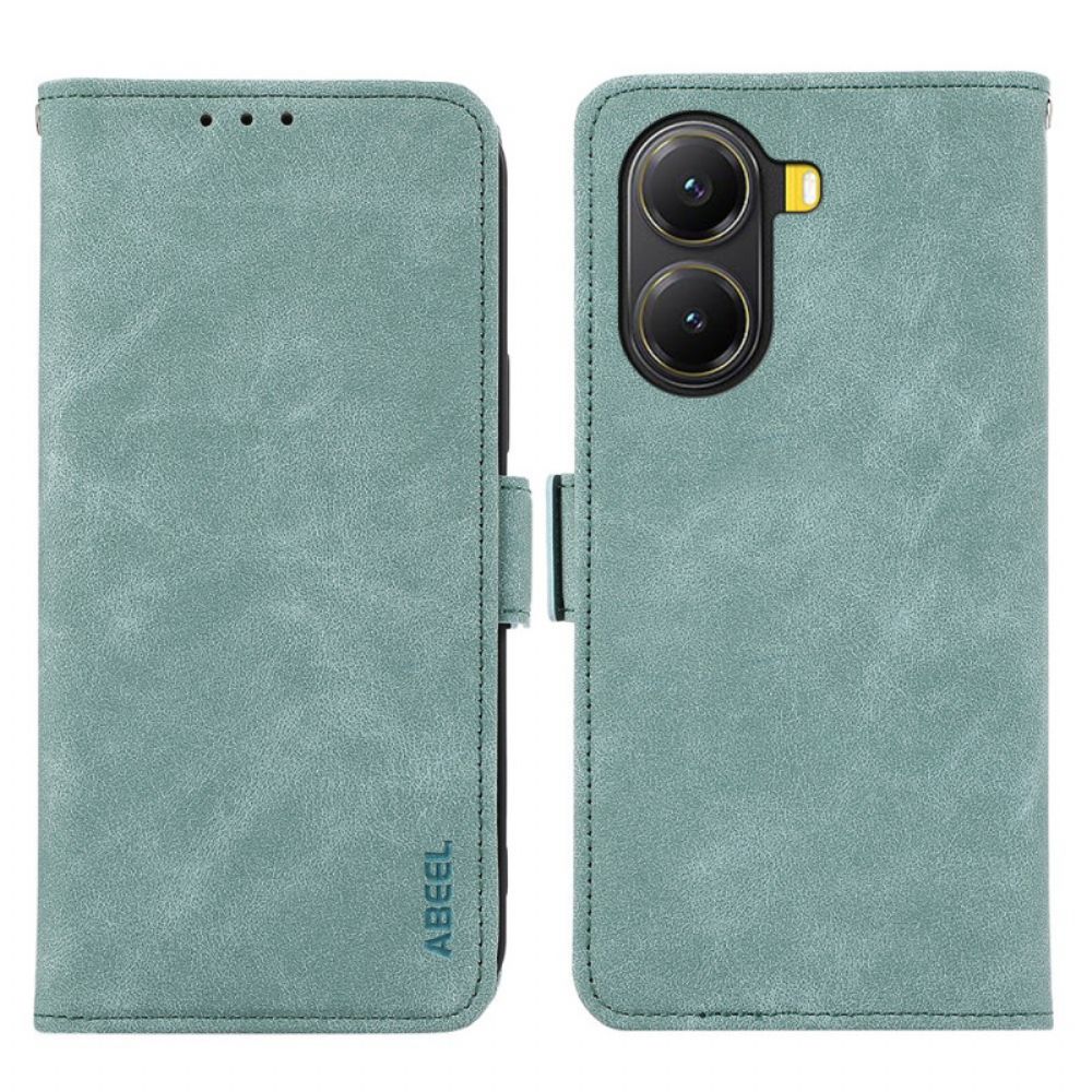 Leren Hoesje Poco X7 Pro 5g Abeel Vintage Suède-look Bescherming Hoesje