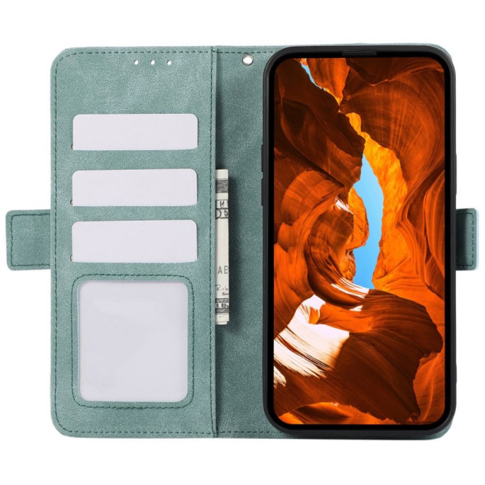 Leren Hoesje Poco X7 Pro 5g Abeel Vintage Suède-look Bescherming Hoesje