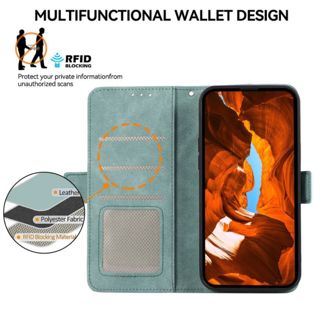 Leren Hoesje Poco X7 Pro 5g Abeel Vintage Suède-look Bescherming Hoesje