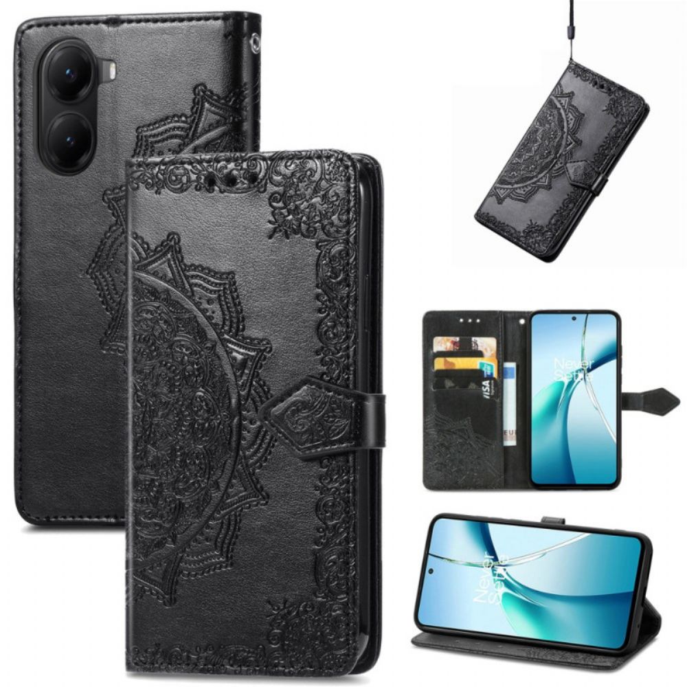 Leren Hoesje Poco X7 Pro 5g Barokke Mandala Bescherming Hoesje