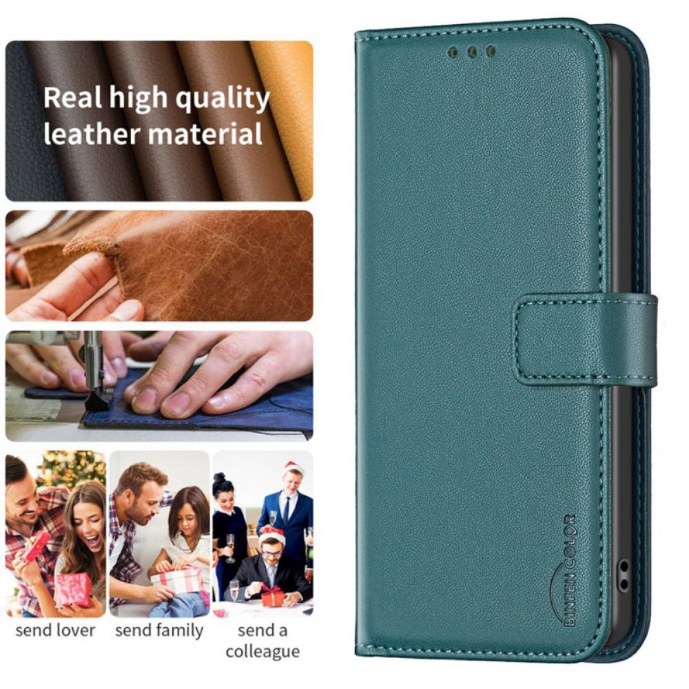 Leren Hoesje Poco X7 Pro 5g Binfen Kleur Bescherming Hoesje