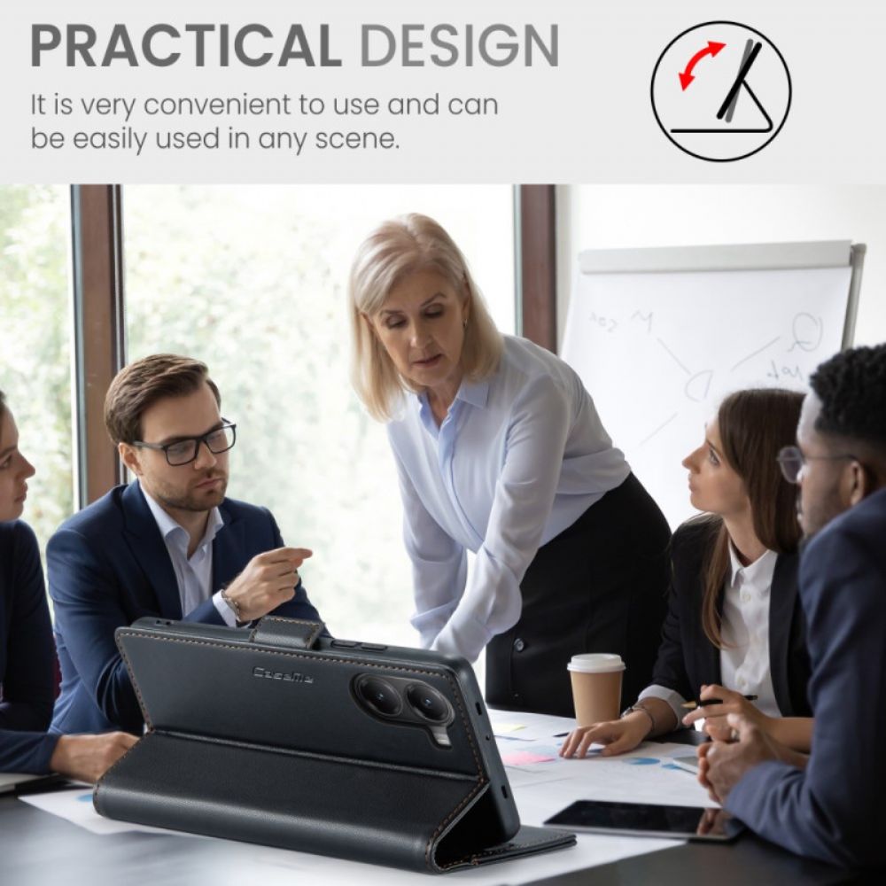 Leren Hoesje Poco X7 Pro 5g Caseme Bescherming Hoesje