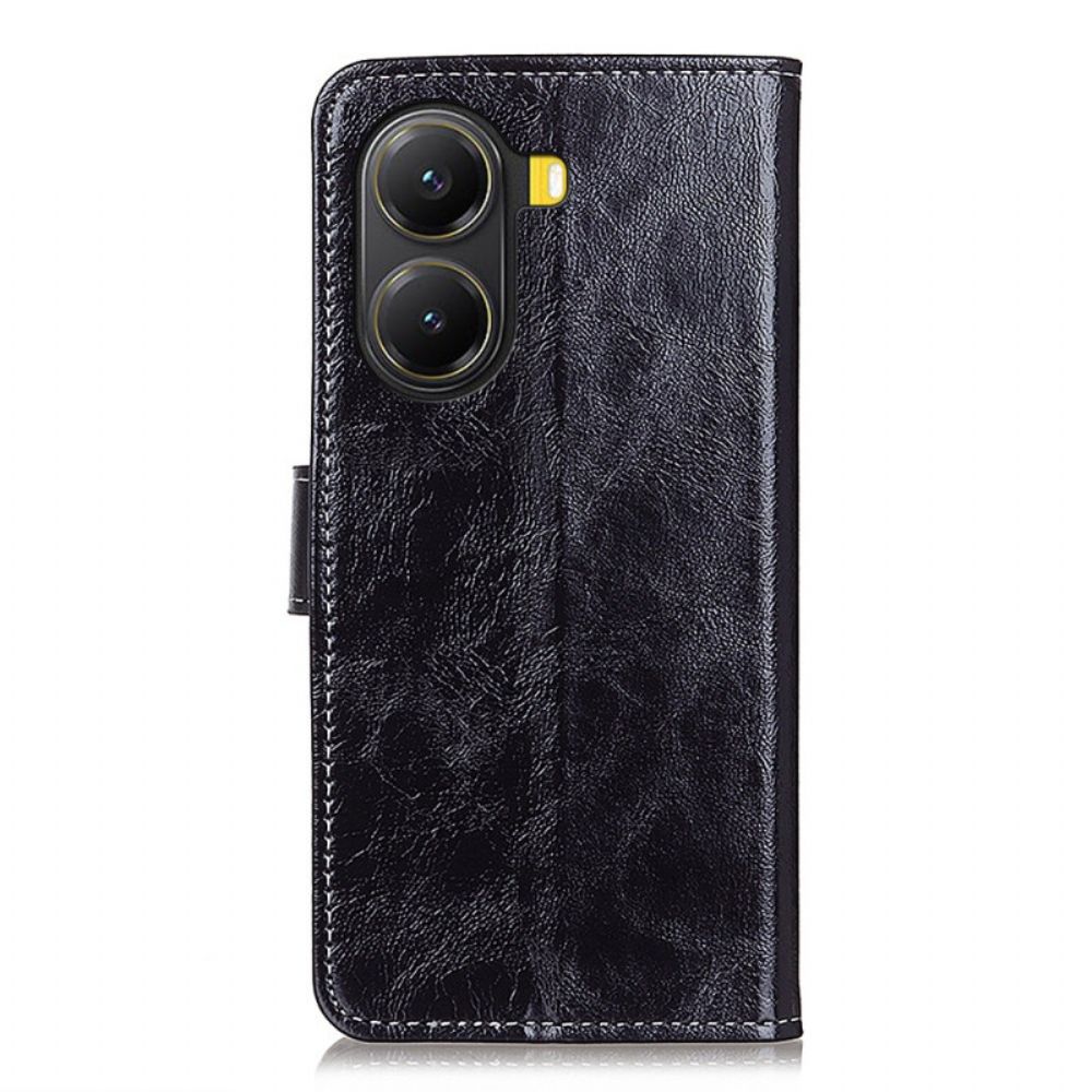 Leren Hoesje Poco X7 Pro 5g Glanzend Imitatieleer Bescherming Hoesje