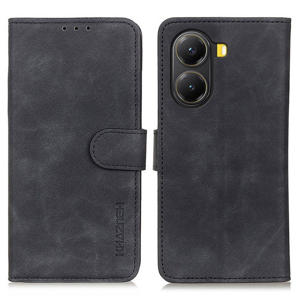 Leren Hoesje Poco X7 Pro 5g Khazneh Suède-look