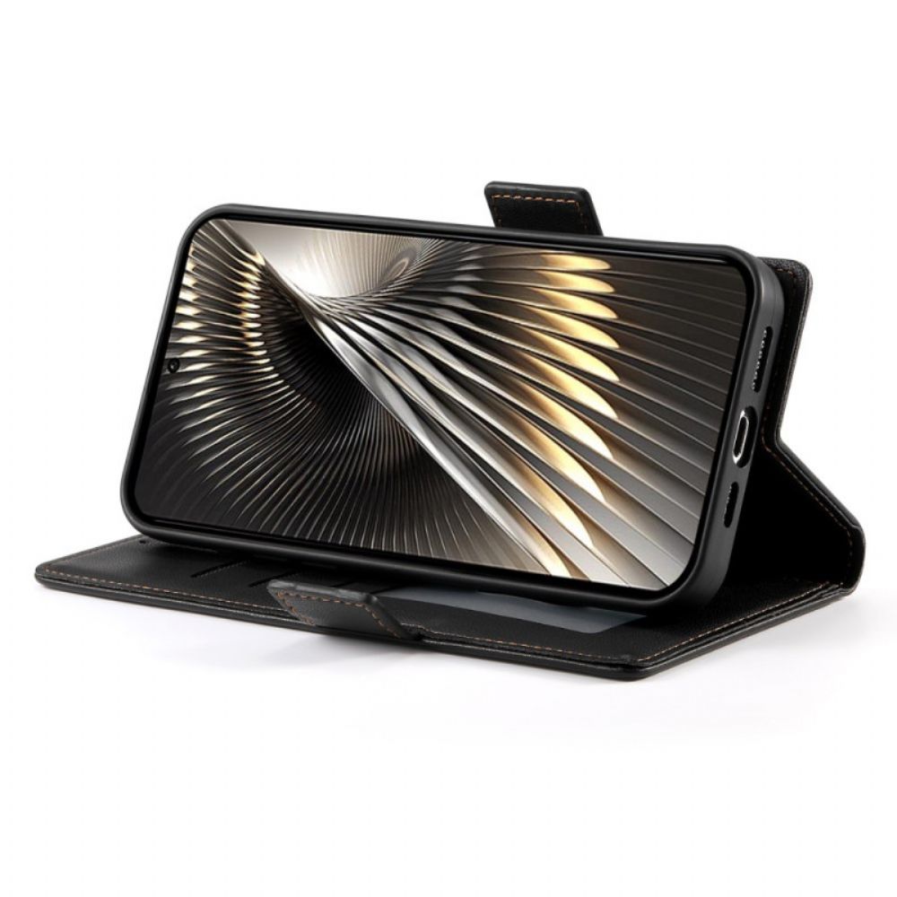 Leren Hoesje Poco X7 Pro 5g Klassiek Met Decoratieve Klinknagel Bescherming Hoesje