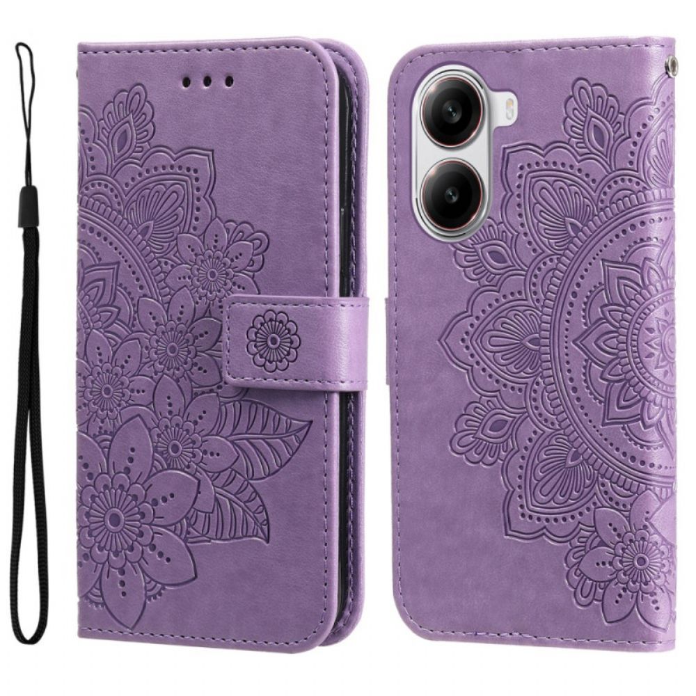 Leren Hoesje Poco X7 Pro 5g Mandala-print Bescherming Hoesje