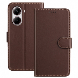 Leren Hoesje Poco X7 Pro 5g Monochroom